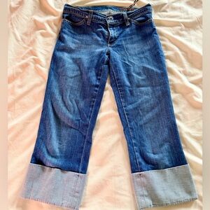 AG Adriano Goldschmied Cropped Blue Jeans